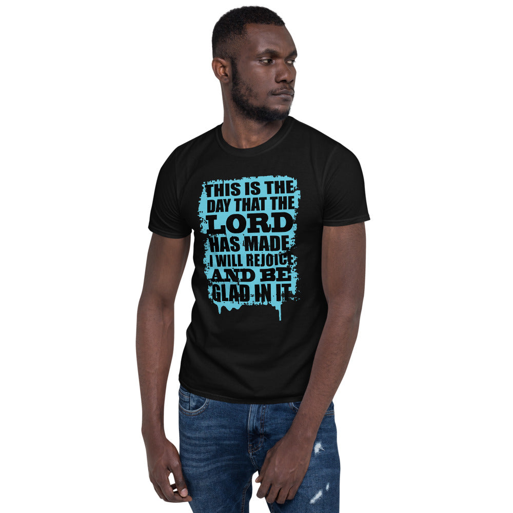 This Is The Day Lord Made Christian unisex t-shirt with Psalm 118:24 Bible verse, soft cotton faith apparel for men and women