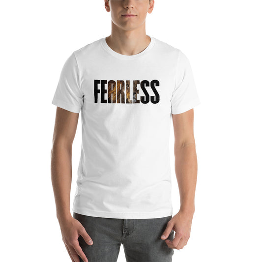 FEARLESS Lion T-Shirt with Courage Inspirational Graphic for Men and Women