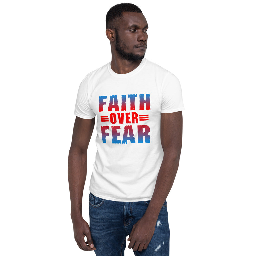 Faith Over Fear Christian Short Sleeve T-Shirt Inspirational Religious Tee