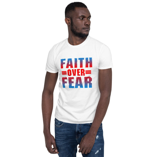 Faith Over Fear Christian Short Sleeve T-Shirt Inspirational Religious Tee