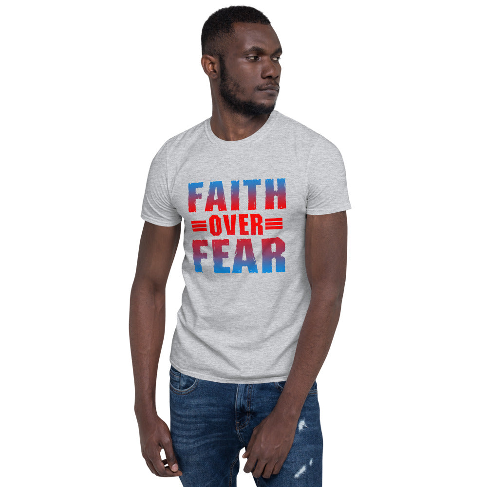 Faith Over Fear Christian Short Sleeve T-Shirt Inspirational Religious Tee