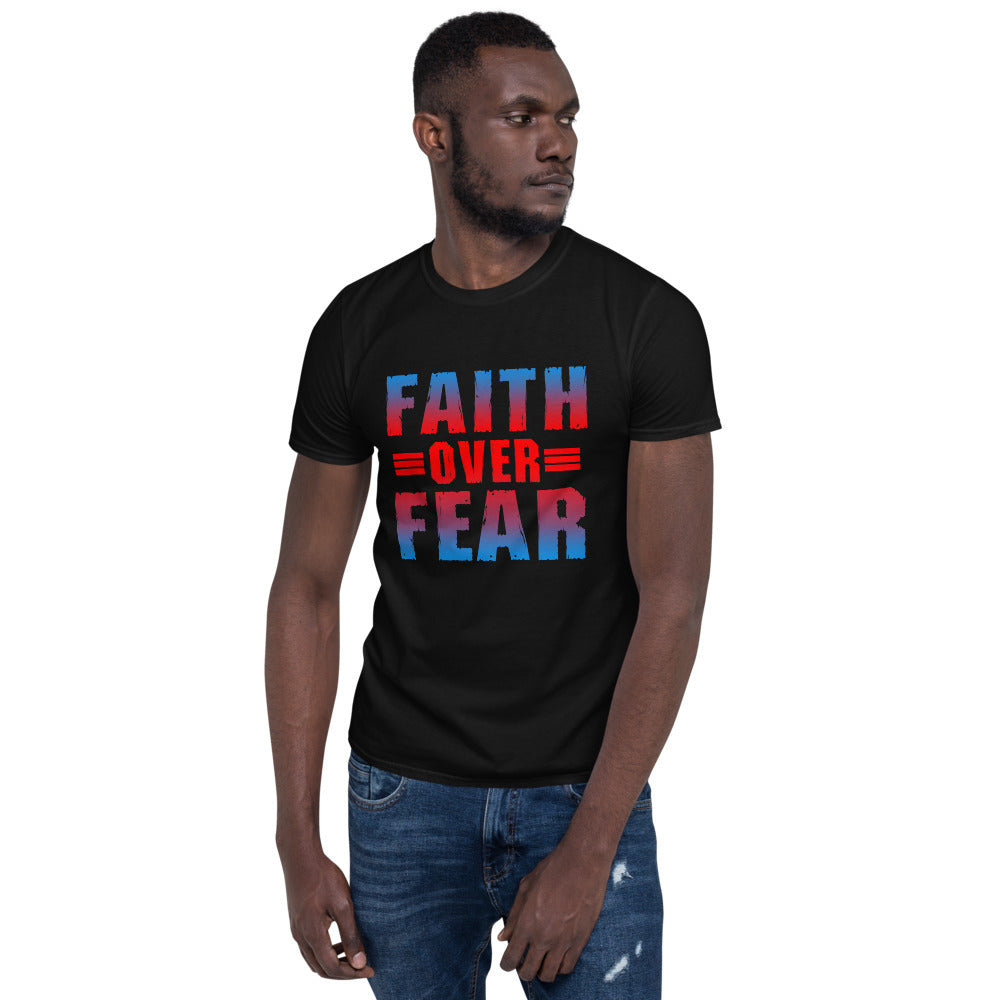 Faith Over Fear Christian Short Sleeve T-Shirt Inspirational Religious Tee