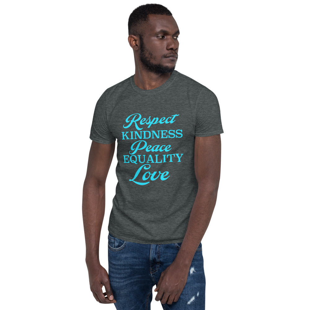 Black Empowerment Tee Unisex T-Shirt with Respect Peace Equality Love Graphic