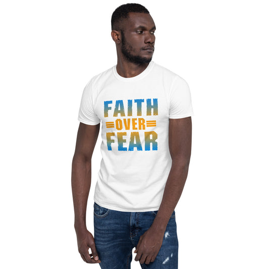 Faith Over Fear Christian Short Sleeve T-Shirt Inspirational Prayer Tee