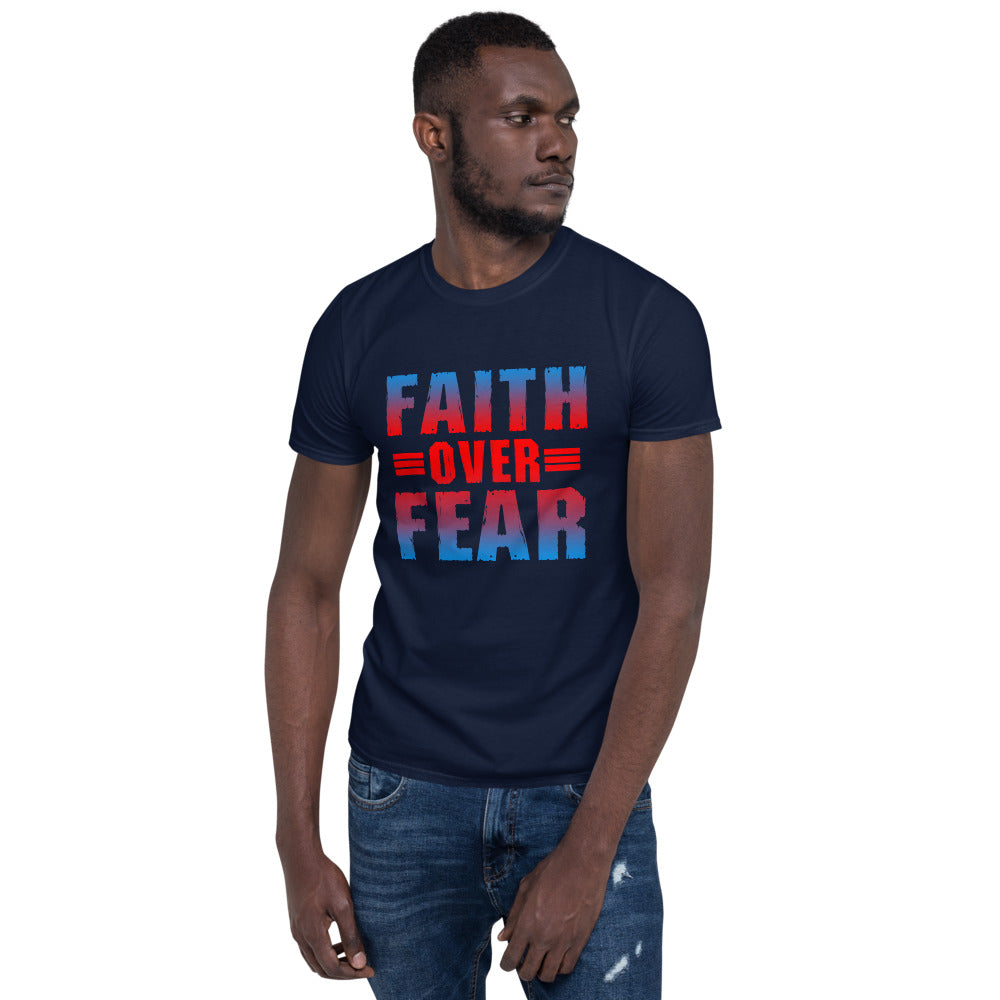 Faith Over Fear Christian Short Sleeve T-Shirt Inspirational Religious Tee