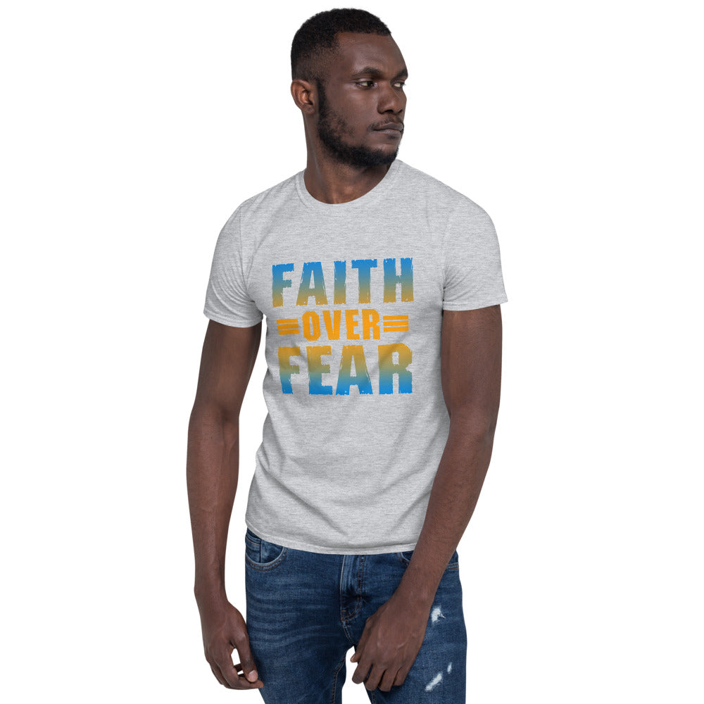 Faith Over Fear Christian Short Sleeve T-Shirt Inspirational Prayer Tee