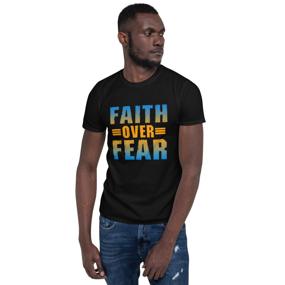 Faith Over Fear Christian Short Sleeve T-Shirt Inspirational Prayer Tee