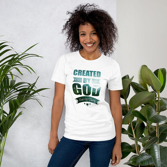 Created By God Short-Sleeve Christian T-Shirt White Faith-Inspired Tee